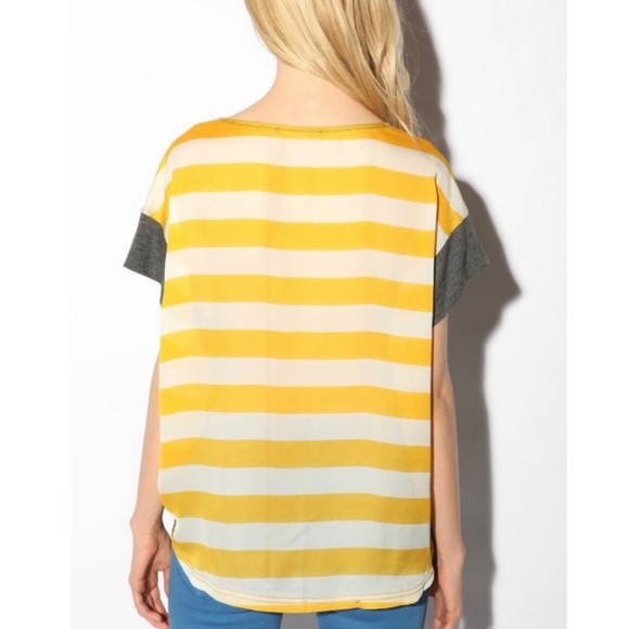 Urban Outfitters Lucca Couture Woven Mix Oversized Pocket Tee - Picture 2 of 4